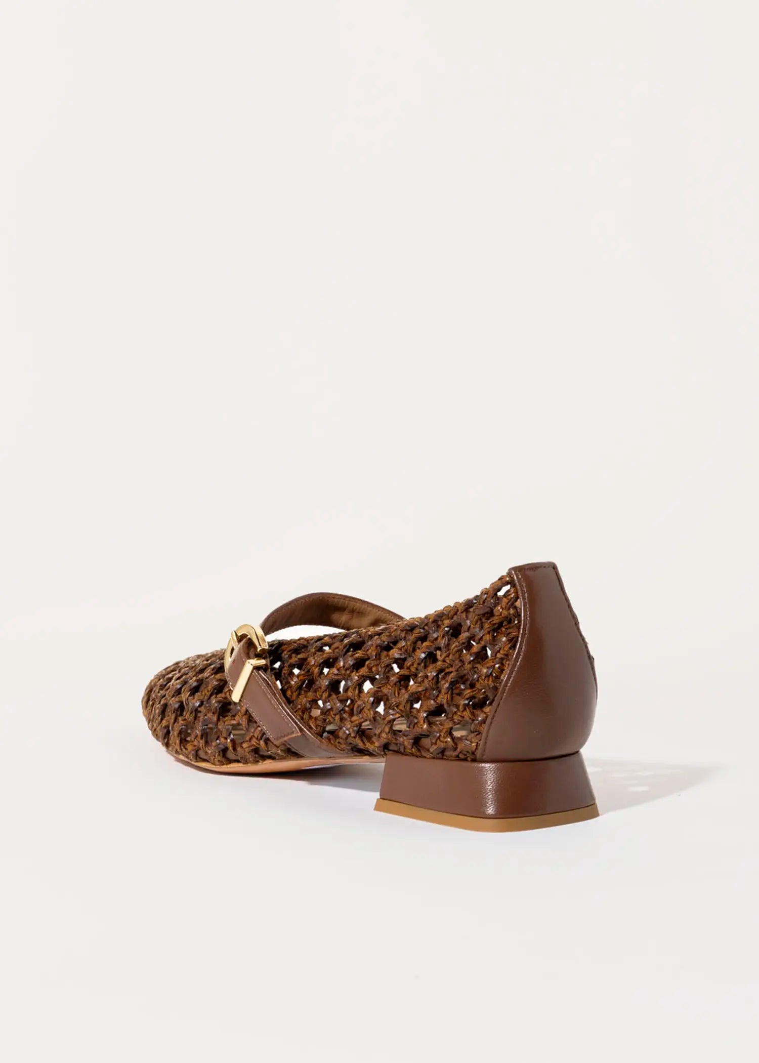 swatch_brown leather mia woven mary jane flat shoes