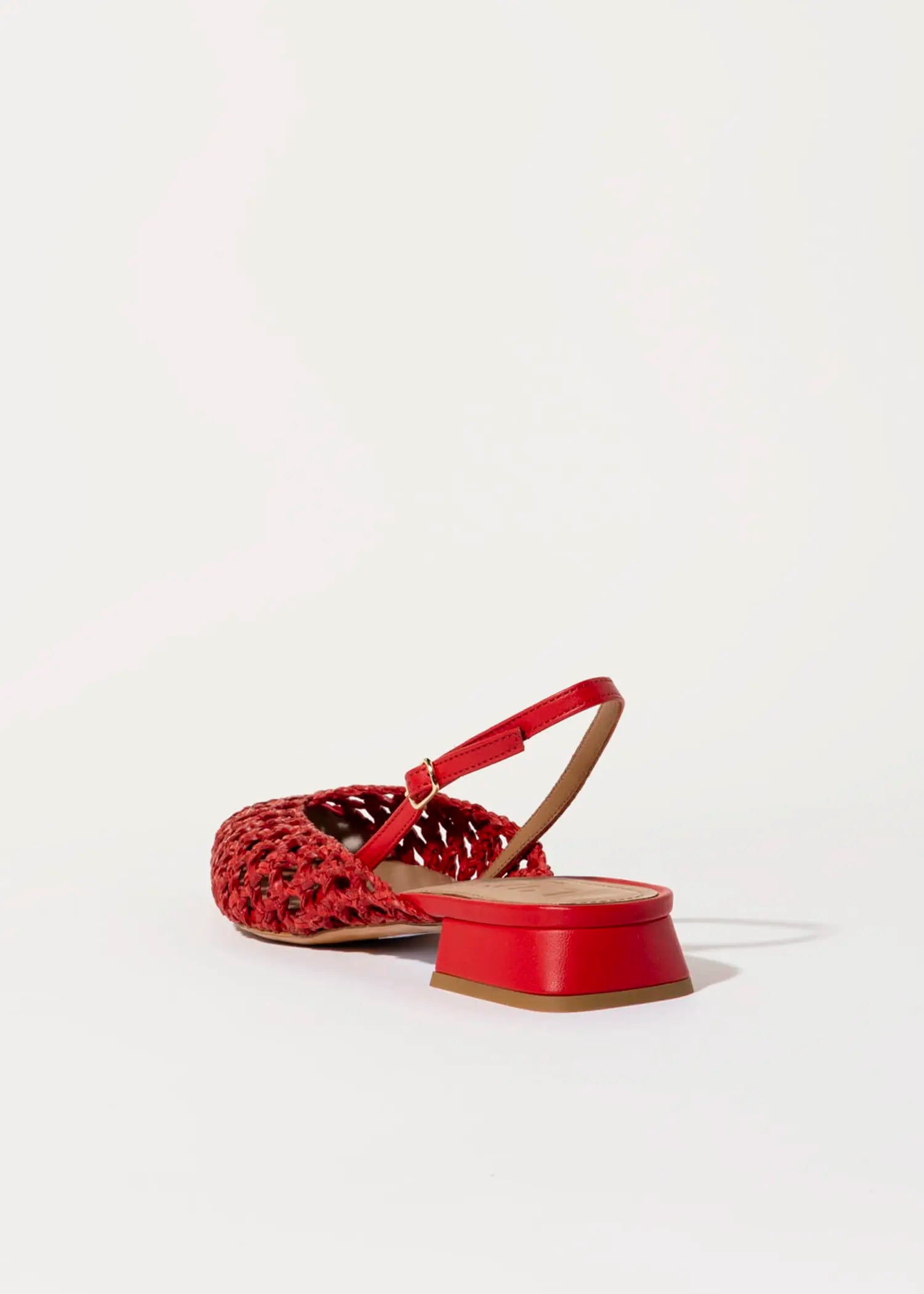 swatch_red leather lussy woven slingback flat shoes