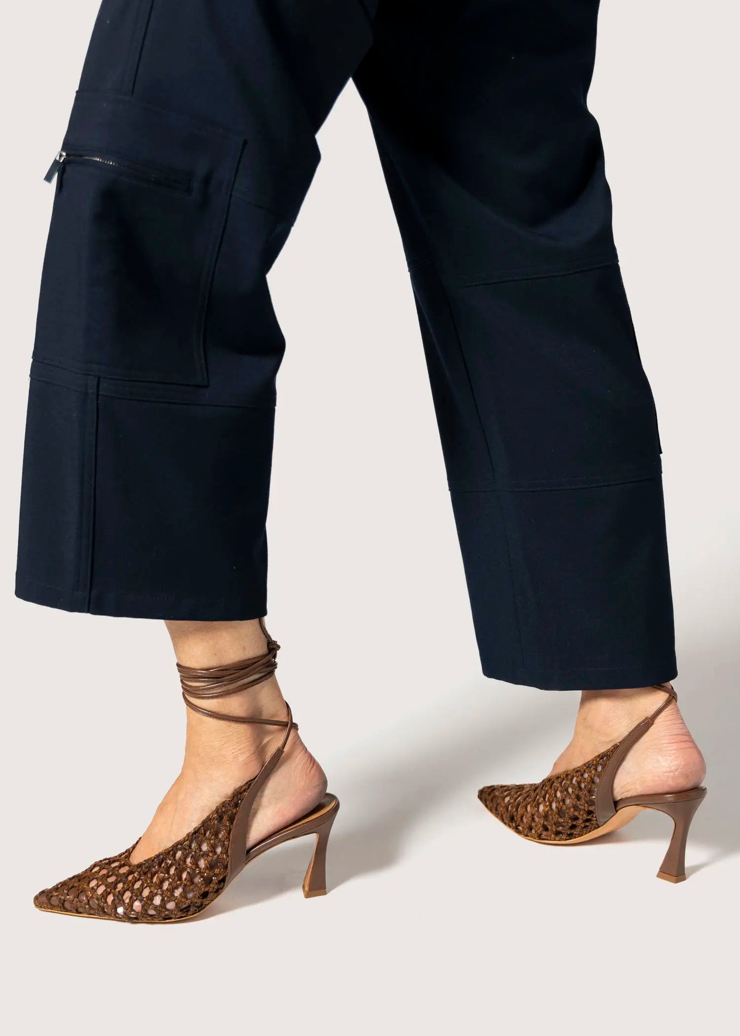 swatch_brown rosa woven tie up pump heels