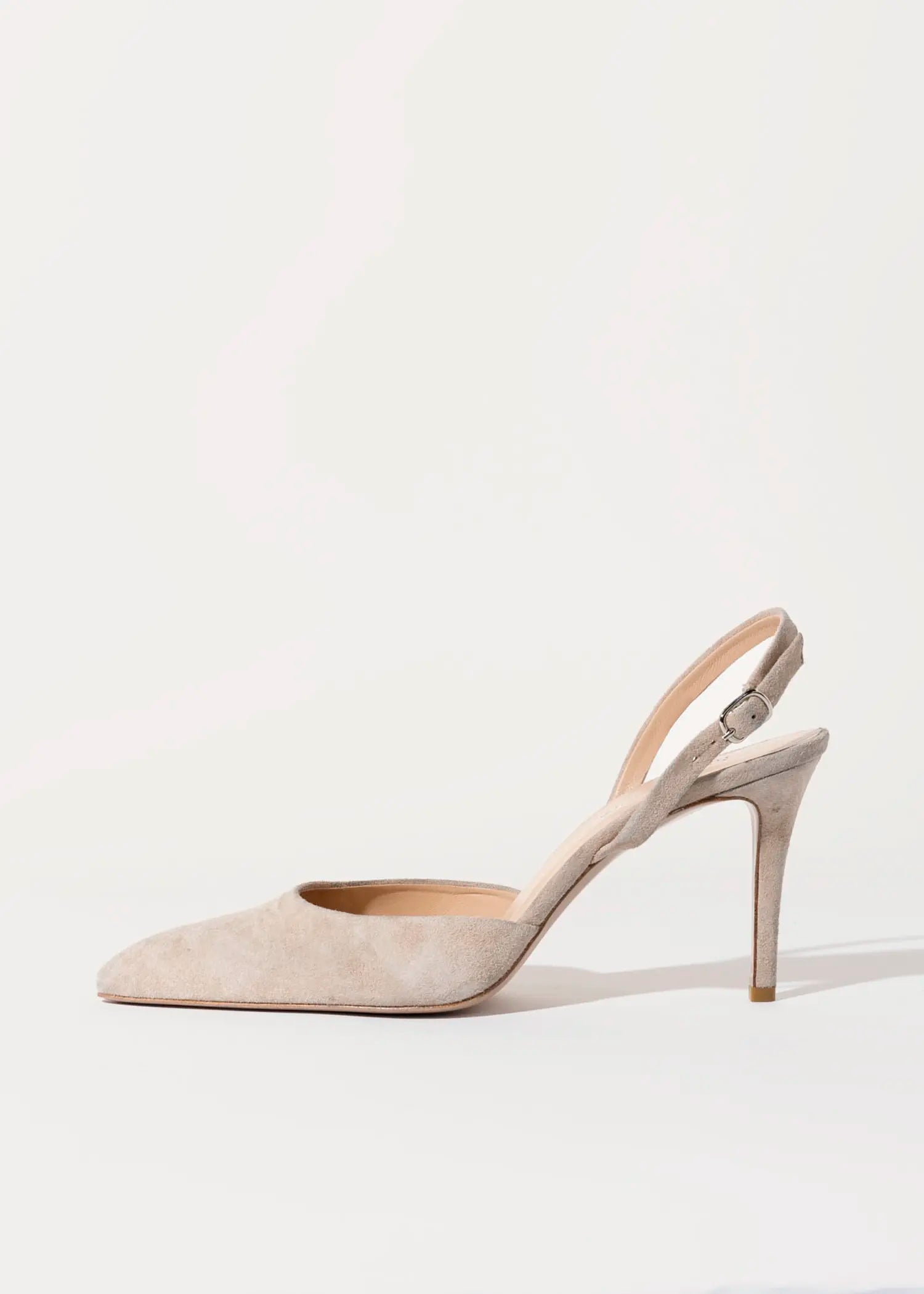 swatch_beige suede suede two piece pump heels