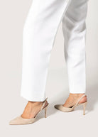 swatch_beige suede suede two piece pump heels