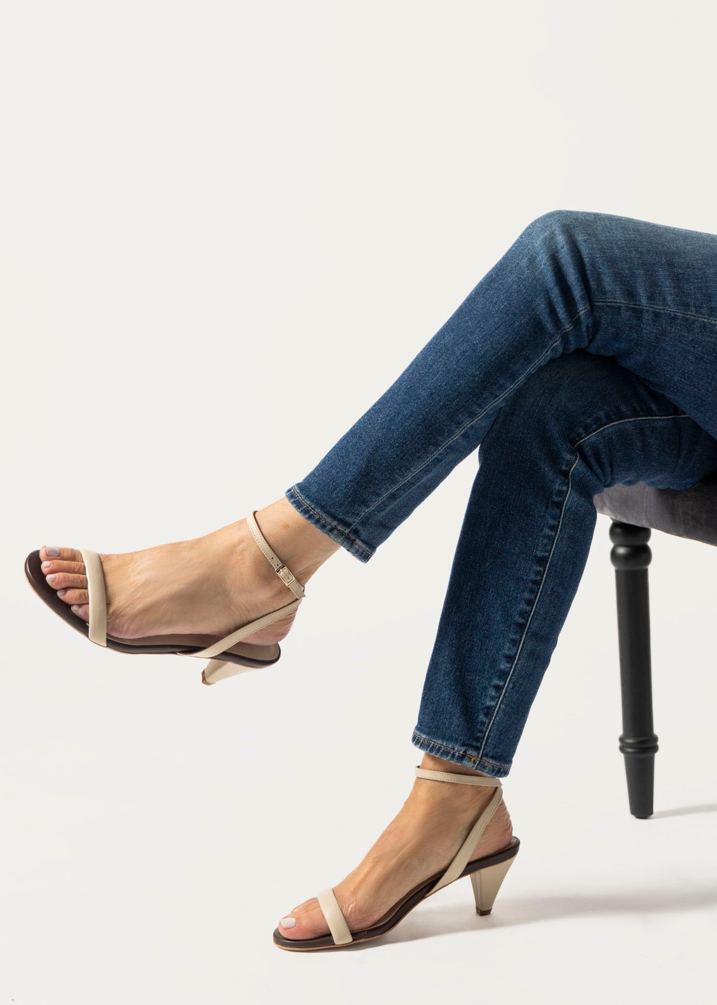 swatch_ivory/brown valentine leather sandal heeled sandals