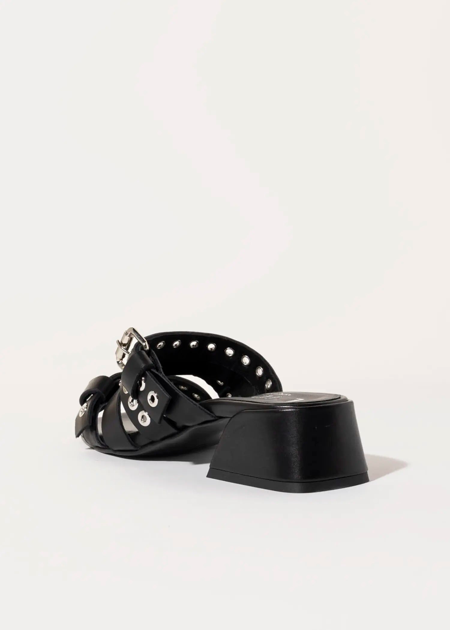 swatch_black leather heeled slide sandal heeled sandals