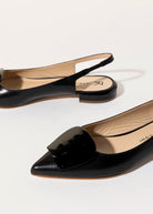 swatch_black leather slingback flat flat shoes
