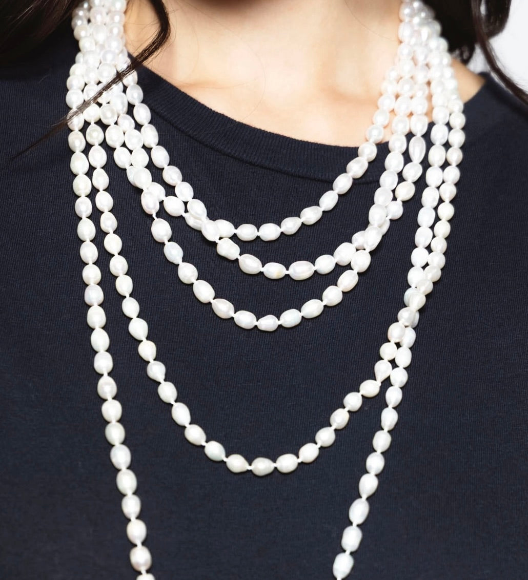 swatch_Pearl long pearl necklace