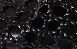 swatch_black leather livia two piece woven pump heels