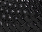swatch_Black vegan leather woven shoulder bag