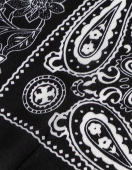 swatch_Black bandana head scarf