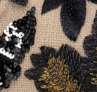 swatch_Black cosai floral sequin evening clutch bag