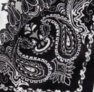 swatch_Black/White bandana head scarf