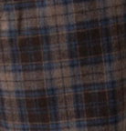 swatch_Blue/Brown plaid wide leg cropped pant