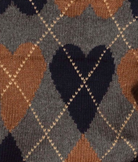 swatch_Brown Combo heart argyle cardigan sweaters