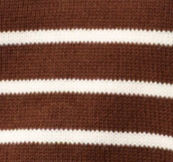 swatch_Brown/Cream striped knit polo