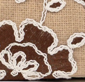 swatch_Coffee cosai floral sequin evening clutch bag