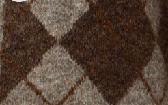 swatch_Chocolate/Grey argyle sweater cardigans