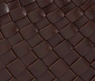 swatch_Coffee vegan leather woven shoulder bag
