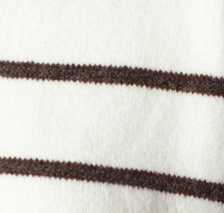 swatch_Ivory/Brown striped drawstring cardigan