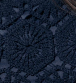 swatch_Navy fifteen twenty londyn crochet midi dress