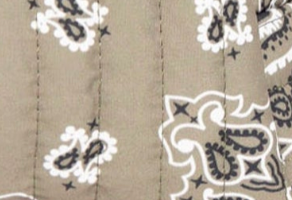 swatch_Olive bandana print cosmetic bag