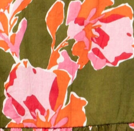 swatch_Olive thml floral puff sleeve blouse