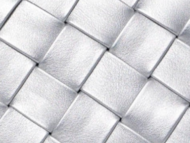 swatch_Silver olga berg quinn woven leather clutch