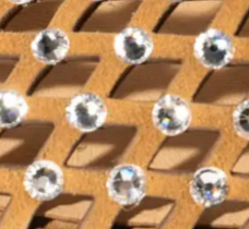 swatch_tan suede laser cut jeweled flat flat shoes