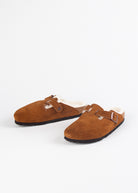 swatch_mink suede boston shearling clog shoes