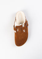 swatch_mink suede boston shearling clog shoes