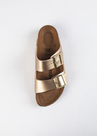 swatch_gold leather arizona sandal flat sandals