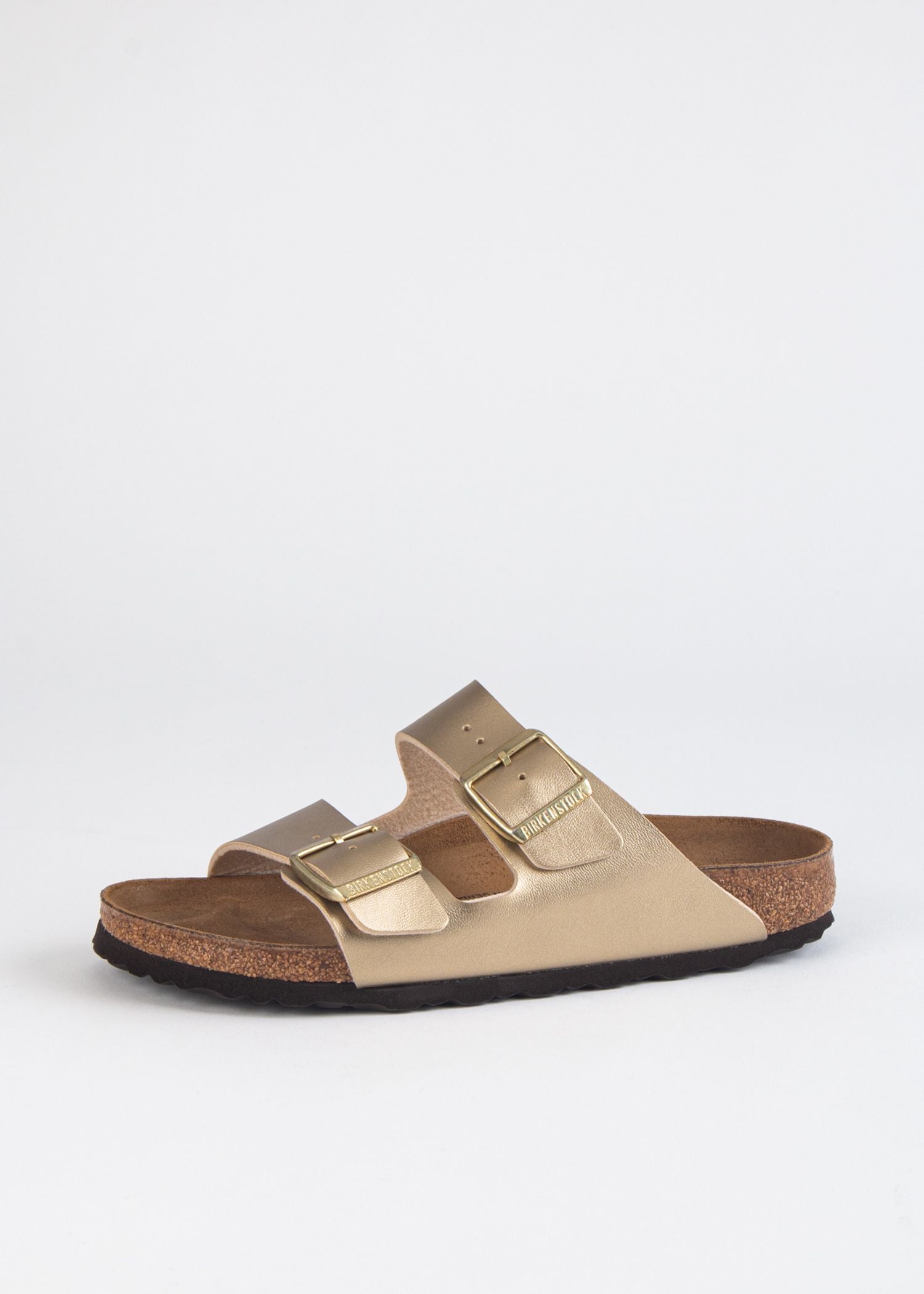 swatch_gold leather arizona sandal flat sandals