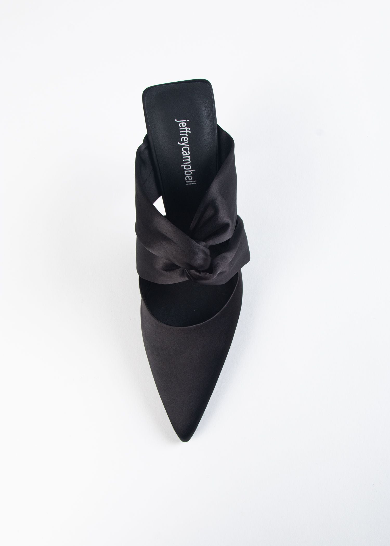 swatch_Black Satin tied up satin heel heels
