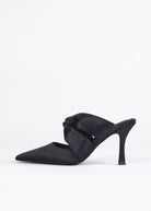 swatch_Black Satin tied up satin heel heels