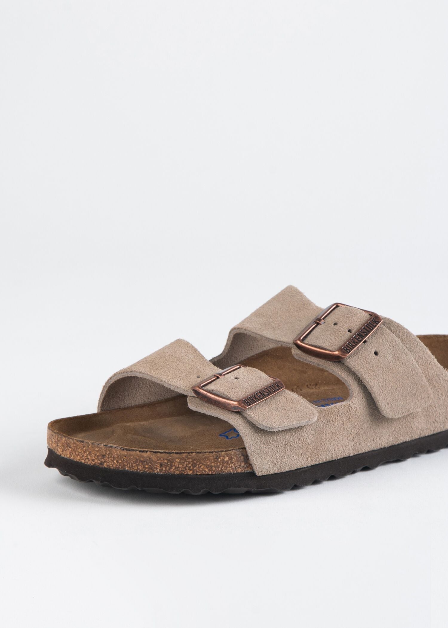 swatch_taupe suede arizona soft footbed sandal flat sandals